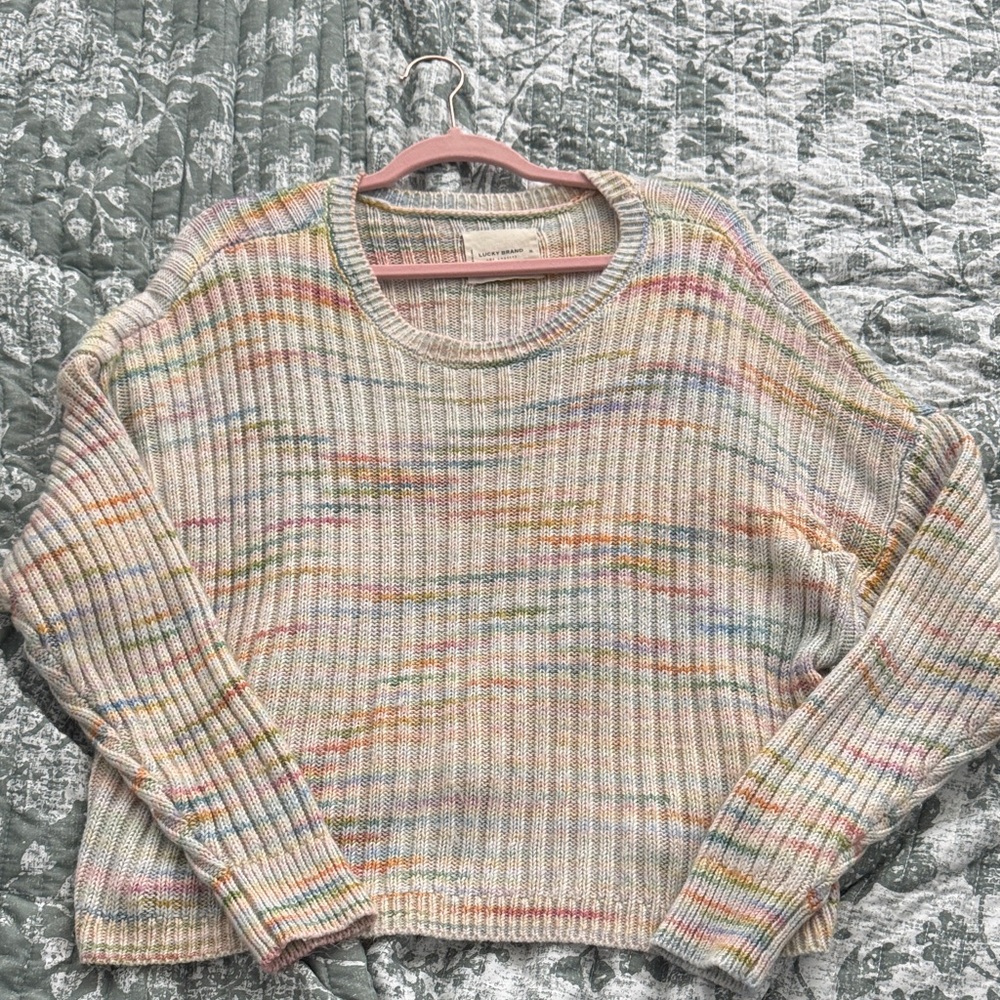 Lucky Brand Pastel Striped Women's Sweater